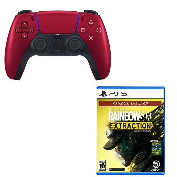 DualSense Controller in Volcanic Red with Rainbow Six Extraction