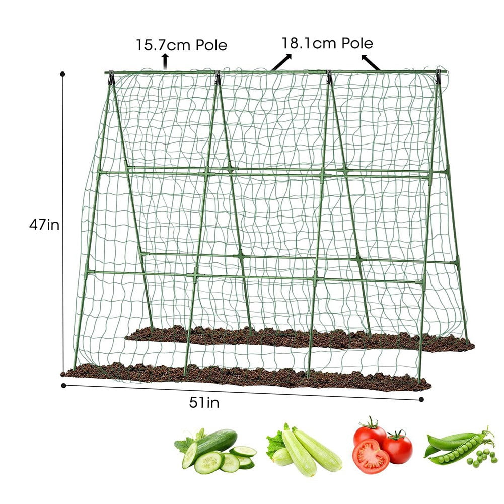 Cucumber Trellis for Raised Bed A-Shape Garden Trellis for Climbing Plants