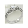 thumbnail image 2 of 14k White Gold 3/4 Carat(ctw) Round Cut Natural White Diamond Vintage Solitaire Engagement Ring for Women Wedding Birthday (Diamond Color: H-I, Clarity: I2, 0.75cttw) Ring Size-8.5, 2 of 4