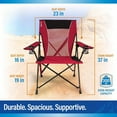 thumbnail image 3 of Dual Lock Folding Camp Chairs - Versatile for Sports, Outdoors & Lawns - Locks Positions - Maldives Blue, 3 of 9