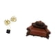 thumbnail image 5 of Sofá miniatura con forma de hoja, mueble para casa de muñecas, silla individual, modelo de , sofá de hierro y madera, artesanía adecuada par, 5 of 8
