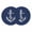 Navy Blue, variant on Navy Blue Anchor Round 15 Inch Placemats Set of 4, Coastal Nautical Marine Minimalist HeatResistant Non Slip Place Mats for Dining Table, Wipeable Braided Kitchen Table Mats for Housewarming