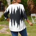 thumbnail image 4 of FDGIU ‌‌‌‌‌‌Plus Size Round Neck Shirts for Women - 3/4 Sleeve Loose Oversized Solid Color Blouse & Pullover Tops, 4 of 6