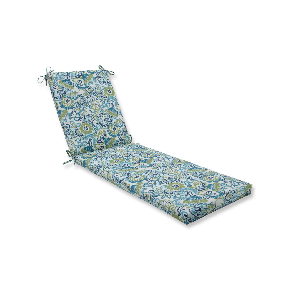 Green Vintage Floral Outdoor Chaise Cushion Pad Pool Lounger Lounge Chair 
