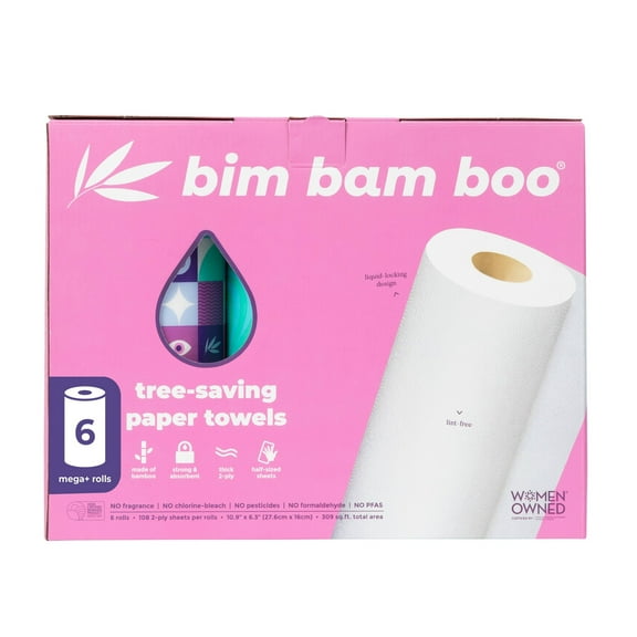 Bamboo Paper Towels - 6pk