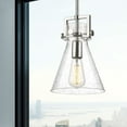thumbnail image 3 of Innovations Lighting  Newton Cone - 1 Light 8" Stem Hung Pendant Polished Nickel/Seedy, 3 of 4