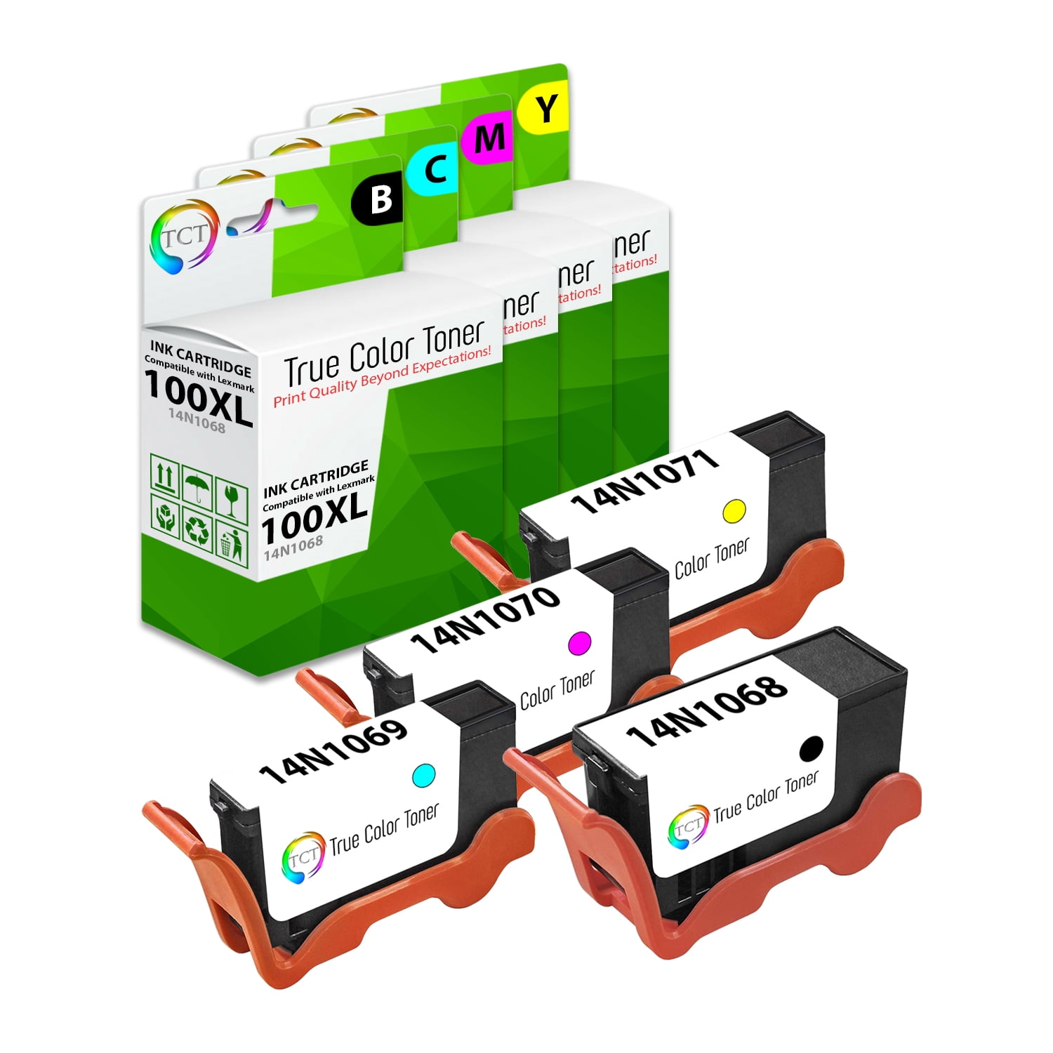 TCT Compatible Ink Cartridge Replacement for Lexmark 100XL 100 XL High