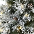 thumbnail image 6 of Nearly Natural 6ft. Flocked White River Mountain Pine Artificial Christmas Tree with Pinecones and 250 Clear LED Lights, 6 of 6