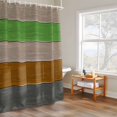 thumbnail image 4 of Farmhouse Shower Curtain, Gradient Color Geometric Beige Brown Gray Wood Grain Waterproof Shower Curtain Set with 12 Hooks Lightweight Bath Curtains Fabric Bathroom Decor 36x72 Inches, 4 of 9