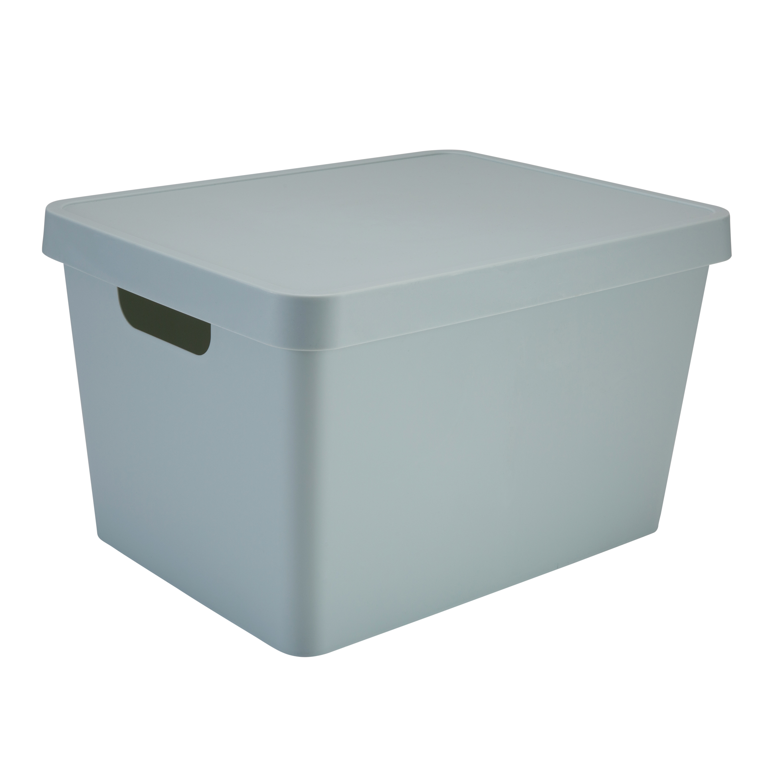 Simplify Large Plastic Vinto Storage Box with Lid in Ice Blue