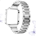 thumbnail image 3 of Chic Watchband Watch Strap Unique Watch Replacement Strap Watch Accessories Comaptible for Fitbit Blaze with Watch Frame (Silver), 3 of 8