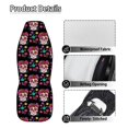 thumbnail image 5 of Chririnla Sugar Skull Floral Print, Washable Easy to Install Car Seat Covers Front Set Removable Protective Interior Accessory for Interior Accessories, 5 of 7