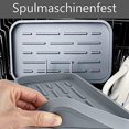 thumbnail image 3 of (gris)porte Ponge Silicone Tapis D'gouttement Lot De 2 Organisateur D'vier En Silicone Porte Savon Antidrapant Plateau D'organization De La Cuisin, 3 of 5