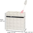 thumbnail image 5 of nu steel White Giraffe Bath Accessory Set for Vanity Countertops 8 Piece Includes Cotton Container, Dish,Toothbrush, Tumbler,soap Lotion,Waste Basket,Tissue Box Holder,Tray-Resin, 5 of 9