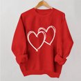 thumbnail image 2 of mihongmao Valentine T Shirts for Women Round Neck Fall Printed Printed Hoodie Long Sleeved Red S, 2 of 5