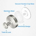 thumbnail image 4 of 2pcs Suction Cup Hooks, Reusable Towel Hooks No-Drill Shower Hook for Bathroom Window Glass Silver, 4 of 6