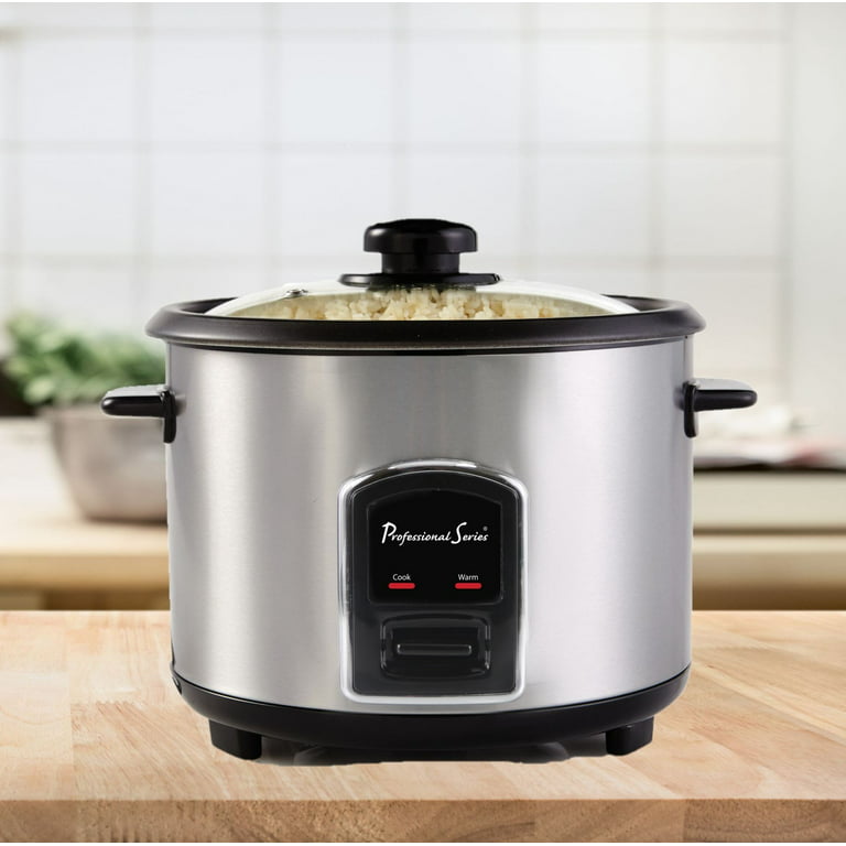 Rice Cooker, 12-Cup (Cooked), Stainless Steel - Professional Series