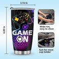 thumbnail image 6 of Gamer Mug Tumbler Boys Gifts - Gaming Gamepad Presents for Kids Teens Men Son Dad Boyfriend Husband Father Easter Birthday Christmas Video Game Controller Cup 20oz Stainless Steel, 6 of 6