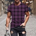thumbnail image 1 of Qertyioot T-shirt à Manches Courtes Imprimé pour Hommes Col Rond Mode Décontractée Manches Courtes Liquidation, 1 of 5