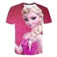 thumbnail image 2 of Chica Frozen Moda Camiseta de dibujos animados Niñas camiseta linda Ropa para niños Elsa Anna Camisas gráficas Disfraces aptos para niños tamaño 100-160cm9T Gao Jinjia LED, 2 of 2