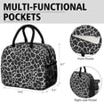 thumbnail image 6 of Womens Black and White Giraffe Pattern Lunch Box for Work,Insulated Lunch Bag for Women,Loncheras Para Mujer,Leakproof Adult Lunch Bag for Work,Beach,Travel,Picnic,Camping, 6 of 7