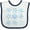 White and Navy, variant on Inktastic Winter Snowflakes Boys or Girls Baby Bib