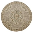 thumbnail image 2 of Elm & Oak Talia 4' Round Beige/Cream Medallion Wool Indoor Area Rug, 2 of 7