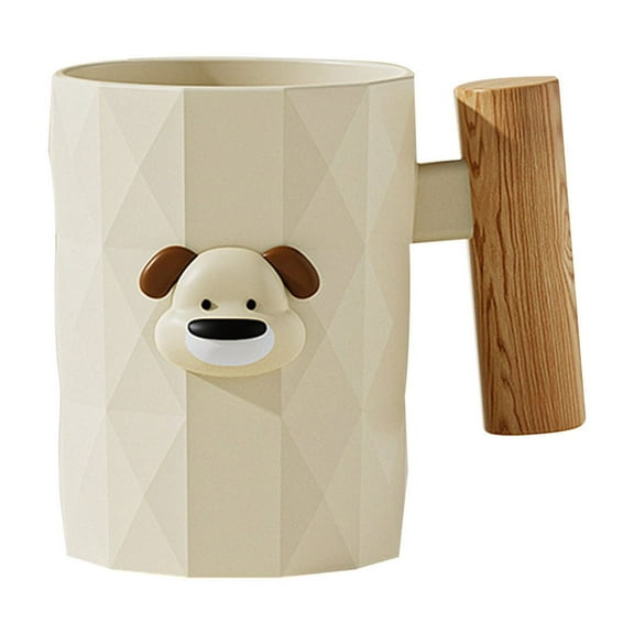 SLYNSHome Tooth Brush Cups,Bathroom Tumbler with Handle Cute Dog Pattern,Bathroom Cup BPA Free Drinking Cups Toothbrush Mugs for Toddlers Kids Couples Friends Gift