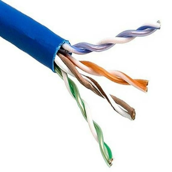 SANOXY Cables and Adapters; 1000ft Cat5e 350 MHz UTP Solid Plenum Bulk Ethernet Bare Copper Cable, Blue