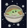 thumbnail image 2 of Girl's Star Wars: The Mandalorian Christmas The Child Space Cruise  Graphic Tee Navy Blue X Small, 2 of 4