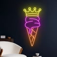 thumbnail image 2 of HandmadetneonsignIce Cream King Crown Neon Sign, King Crown Ice Cream Neon Light, Home Decor, 2 of 5