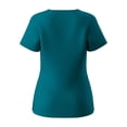 thumbnail image 5 of TEAJOPSUU Womens Scrubs Set Criss Cross V-Neck Short Sleeve Top4-Pocket Straight Leg Jogger Pants Side Split Scrubs Medical Uniform B-Green, 5 of 8