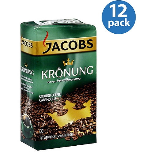 Jacobs Kronung Ground Coffee, 8.81 oz, (Pack of 12)