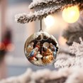thumbnail image 4 of FAMTKT Christmas Ornaments Nativity Scene Decorations Flat Christmas Tree Hanging Ornaments, Nativity Xmas Tree Decorations for Winter Holiday Xmas Gifts for Women Men Car Hanging Ornaments, 4 of 5