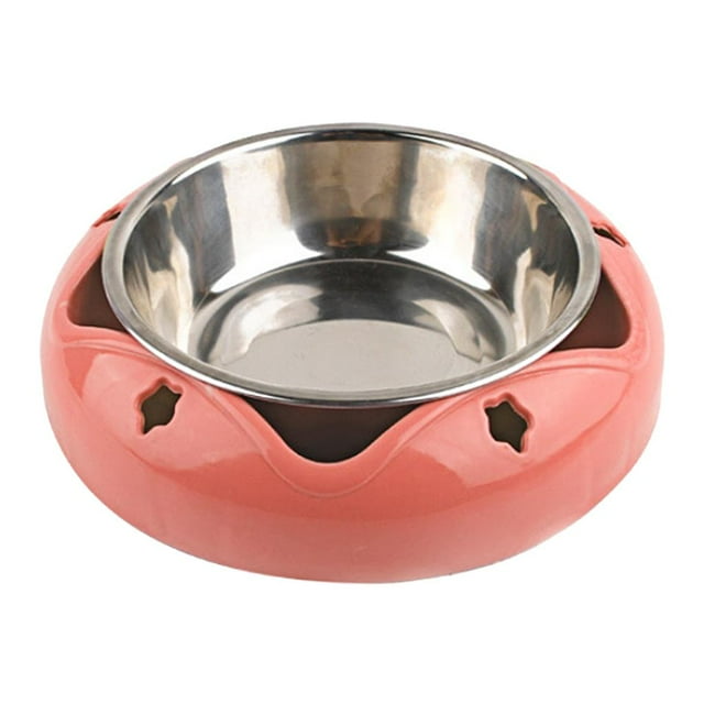 Alimentador de acero inoxidable Yinane Cuenco para perros tipo jaula rojo