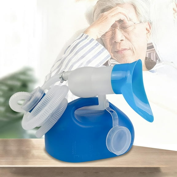 Unisex 2000ML Portable Potty, 68 OZ Male Urinal Collector for Camping Car Travel Toilet Urinal Bedridden, Equipped With a 1.4-Meter-Long Flexible Hose