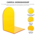 thumbnail image 3 of heka 2 Colored Acrylic Book Ends Non-skid Bookend for Home Office Orange, 3 of 4
