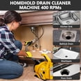 thumbnail image 2 of Drain Cleaner Machine 30Ft x 3/10In, Auto-Feed Electric Drain Snake with Foot Switch, Piano Wire Cable for 3/4"–2" Pipes, Sewer Snake for Sinks, Toilets & Floor Drains, 2 of 6