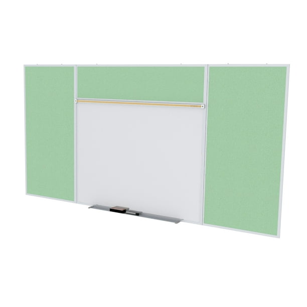 SPC416EV189 Ghent Porcelain Whiteboard/ Vinyl Bulletin Board Combo Board, Style E, 5