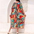 thumbnail image 5 of HAJWOH Hawaiian Muumuu Dress for Women Tropical Print Cotton Loose Fit Moo Moos Casual Lounge Wear, 5 of 5