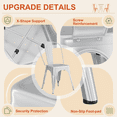 thumbnail image 4 of Furmax Set of 4 Metal Dining Chairs Stackable Indoor Industrial Vintage Chairs,Sliver, 4 of 7
