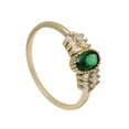 thumbnail image 4 of Anillo Oval Griego Esmeralda #8 Horoz Oro 10K W1131, 4 of 5