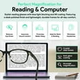 thumbnail image 3 of OPTIPAK Shiny Clear Reader Blue Light Blocking Glasses for Men & Women – Anti Reflective Computer Reading Glasses with Spring Hinge Frame – Reduce Eye Strain & Glare (Pack of 1), 3 of 7