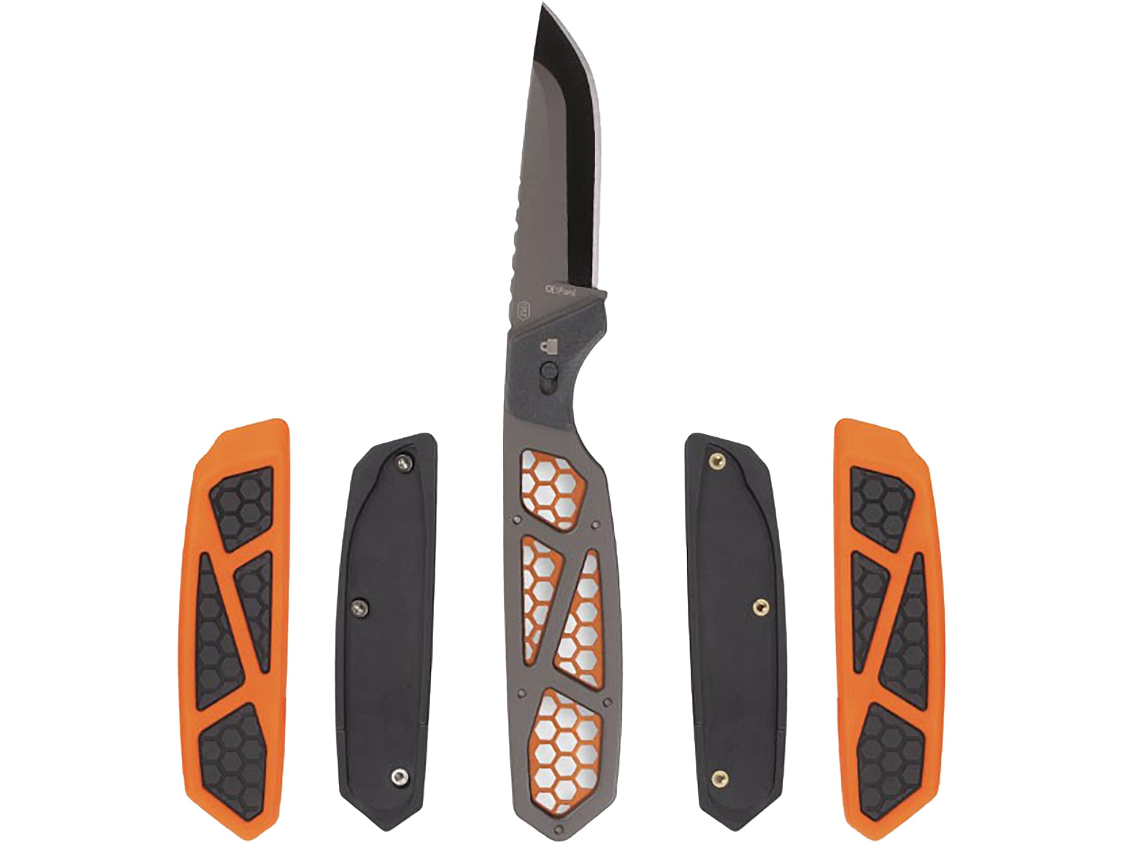 Outdoor Edge Razor APX Fixed Blade Knife 2.5" Drop Point 420J2 Gray Blade Polypropylene Handle Orange