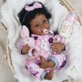 thumbnail image 1 of Muñeca Reborn WOOROY, negra, 18 pulgadas, afroamericana, 1 of 9
