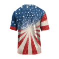 thumbnail image 4 of CIENVNSTG Mens 4th of July 1776 USA Flag Print Crew Neck T Shirt Short Sleeve Patriotic Distressed Design Lightweight Casual Fit for Independence Day Holiday Celebrations Light Blue M, 4 of 4