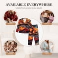 thumbnail image 7 of Lsque Dynamic Fire Bird Art Pattern Long Sleeve Pajama Set for Women - Soft 2-Piece Sleepwear and Loungewear Set with Pockets, Comfy Nightwear-Small, 7 of 7