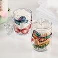 thumbnail image 5 of Butterflies Colorful Watercolor Translucent Plastic Cans Storage Canisters with Lid Set of 2, 5 of 7