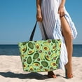 thumbnail image 3 of Wukai Avocado With Seeds Print Zipper Bag,large Beach Tote Bag,Waterproof Sandproof Bag,Grocery and Picnic Tote Travel Bag, 3 of 5