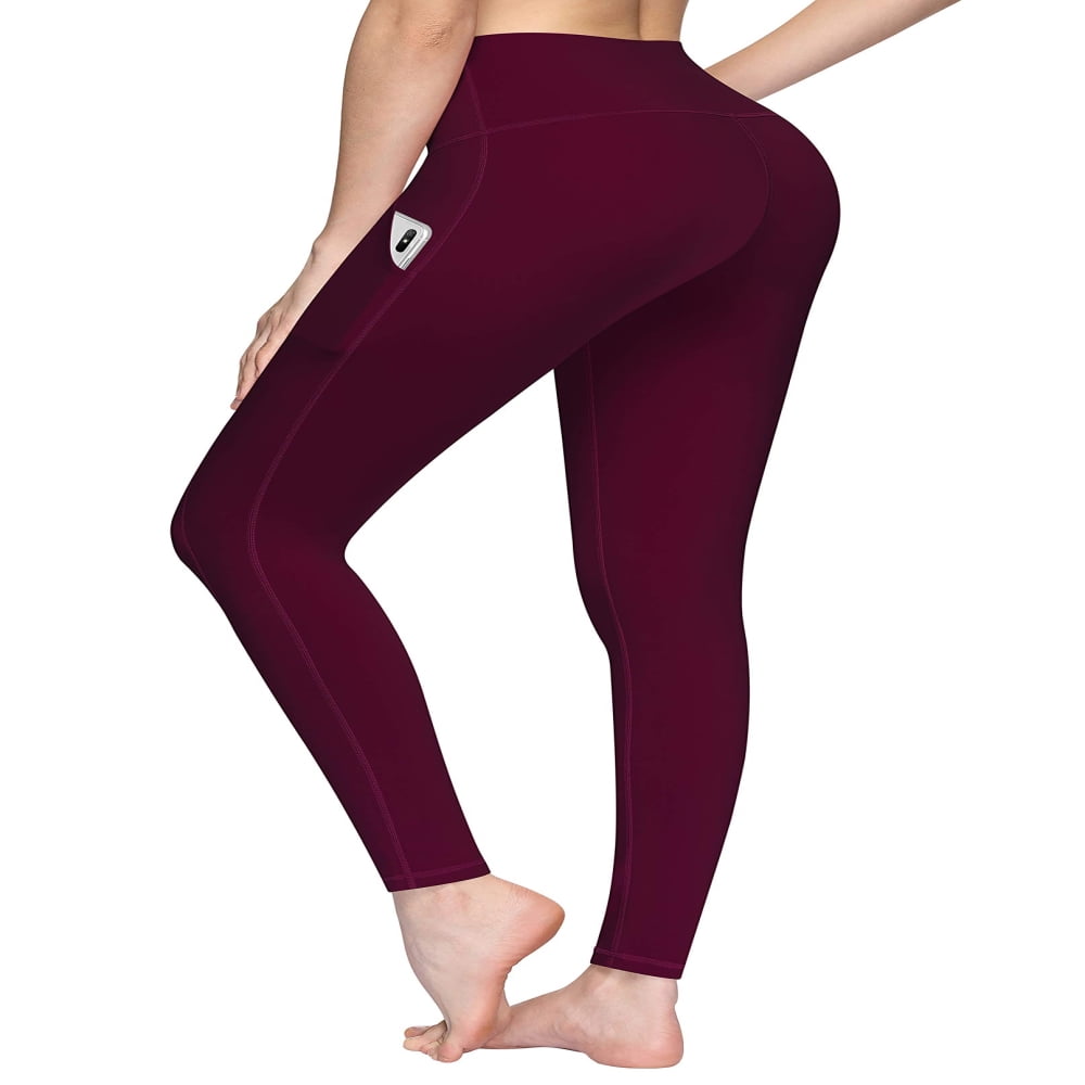Womens Yoga Pants Stretch With Pocket High Elastic Leggings Casual